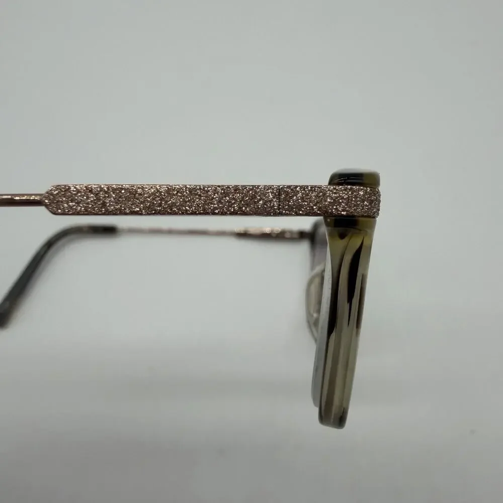 Jones New York J242 Brown Horn Eyeglasses 48-16-135 Rose Gold Cat Eye Women’s